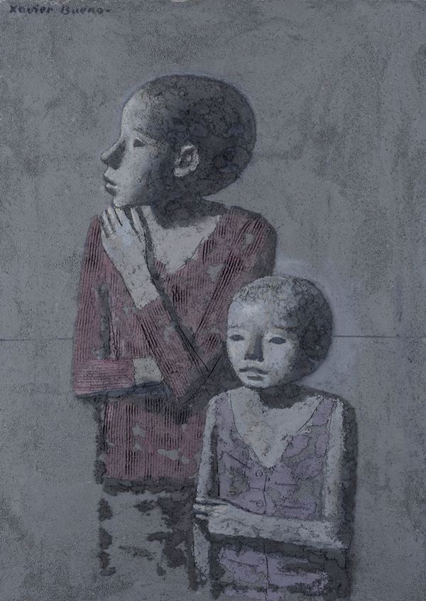 Xavier Bueno - Two boys in pink