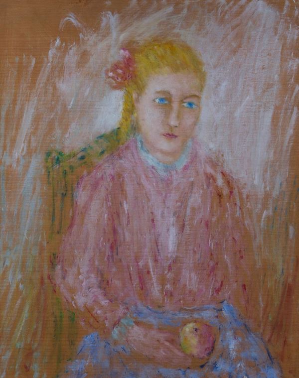 Pio Semeghini - Little girl with apple