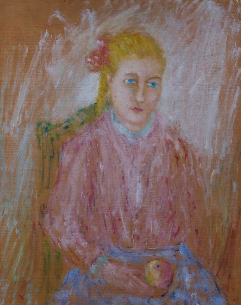 Pio Semeghini - Bambina con Mela