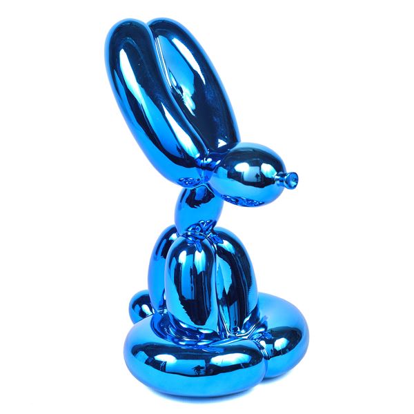 Balloon Rabbit (Blue)  - Cold cast resin - Auction Modern and Contemporary art - III - Galleria Pananti Casa d'Aste