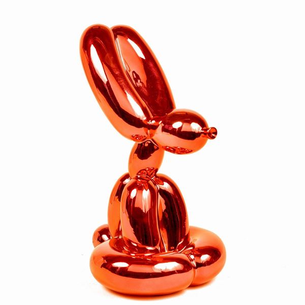 Balloon Rabbit (Red)  - Cold cast resin - Auction Modern and Contemporary art - Galleria Pananti Casa d'Aste
