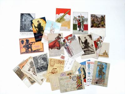 Lotto di Ventotto Cartoline Militari della Grande Guerra