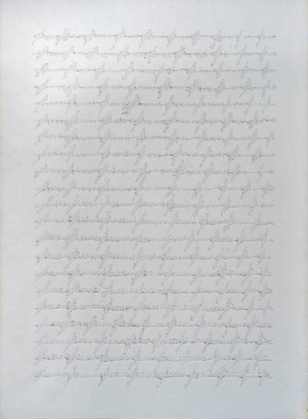 Alfredo Rapetti - Scrittura verticale bianca
