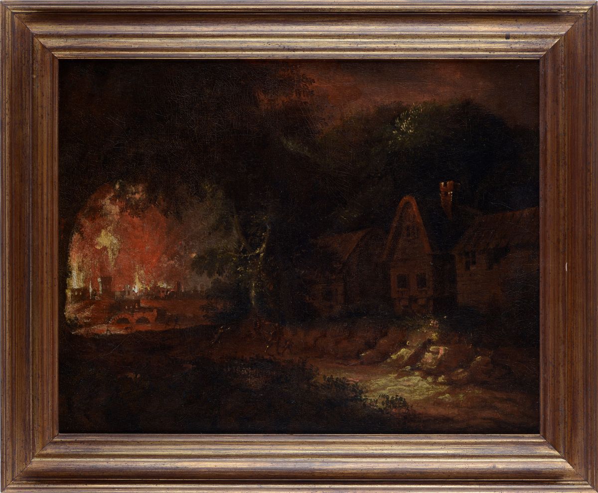 Attr. a Egbert Lievensz Van Der Poel - Incendio