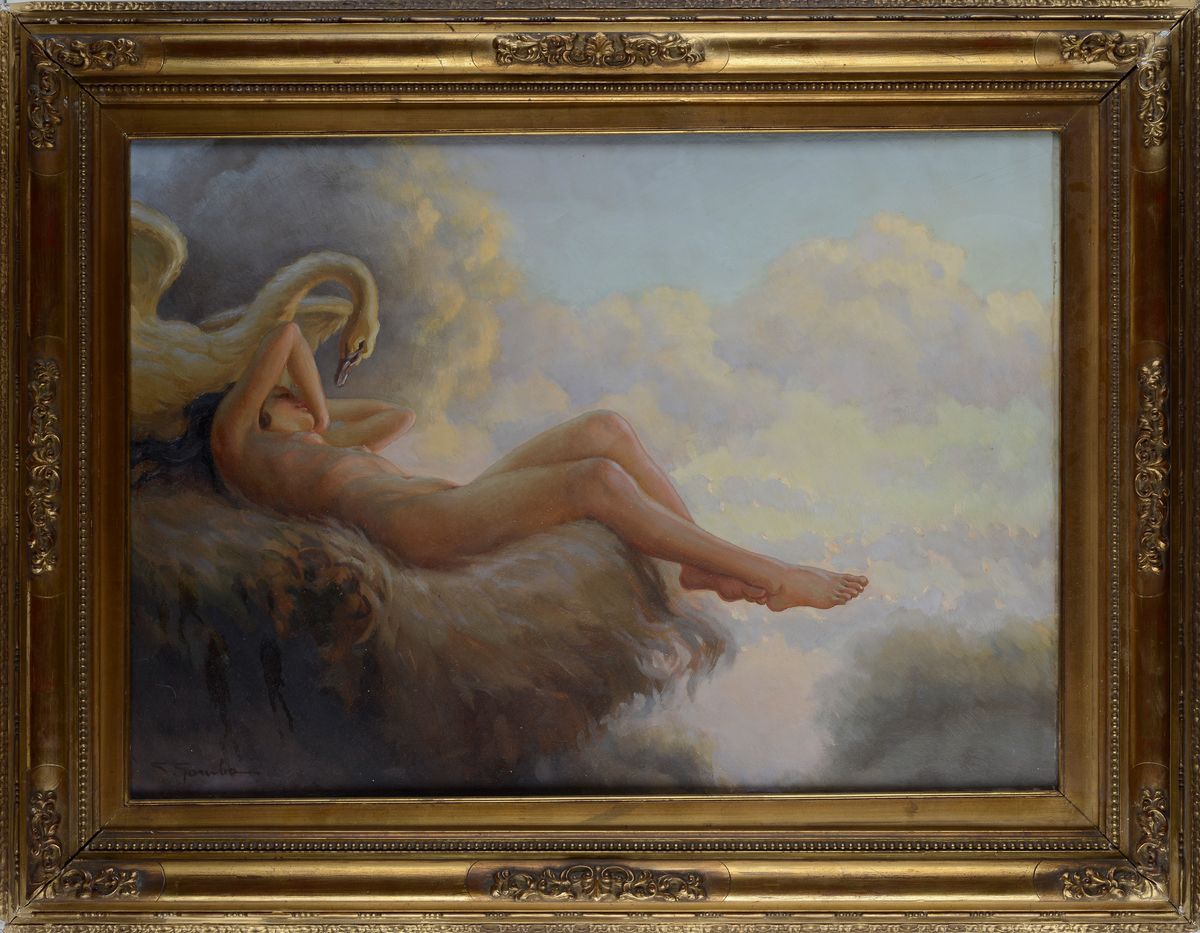 Celestino Gamba - Leda e il Cigno