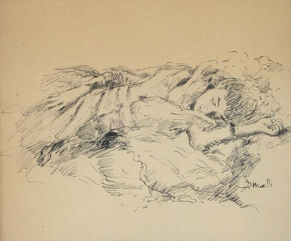 Domenico Morelli - Lying woman