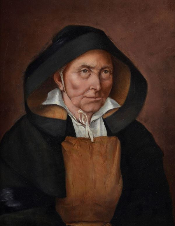 Anonimo, XIX sec. - Ritratto di donna bretone
