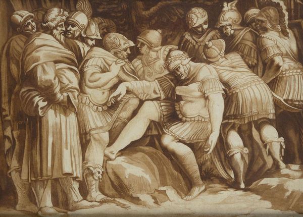 Scuola Italia Centrale, XVIII sec. - Soldati (sul modello di Polidoro da Caravaggio)