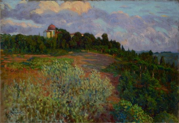 Giorgio Kienerk - Clouds at sunset
