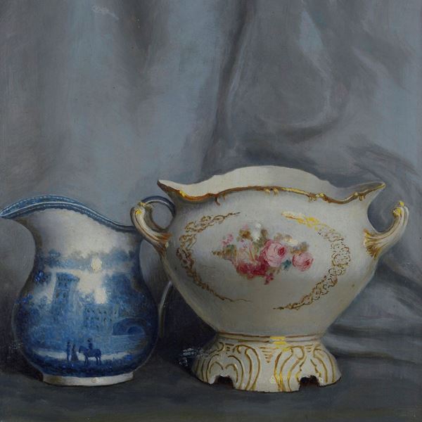Emanuele Costa - Still life with vases