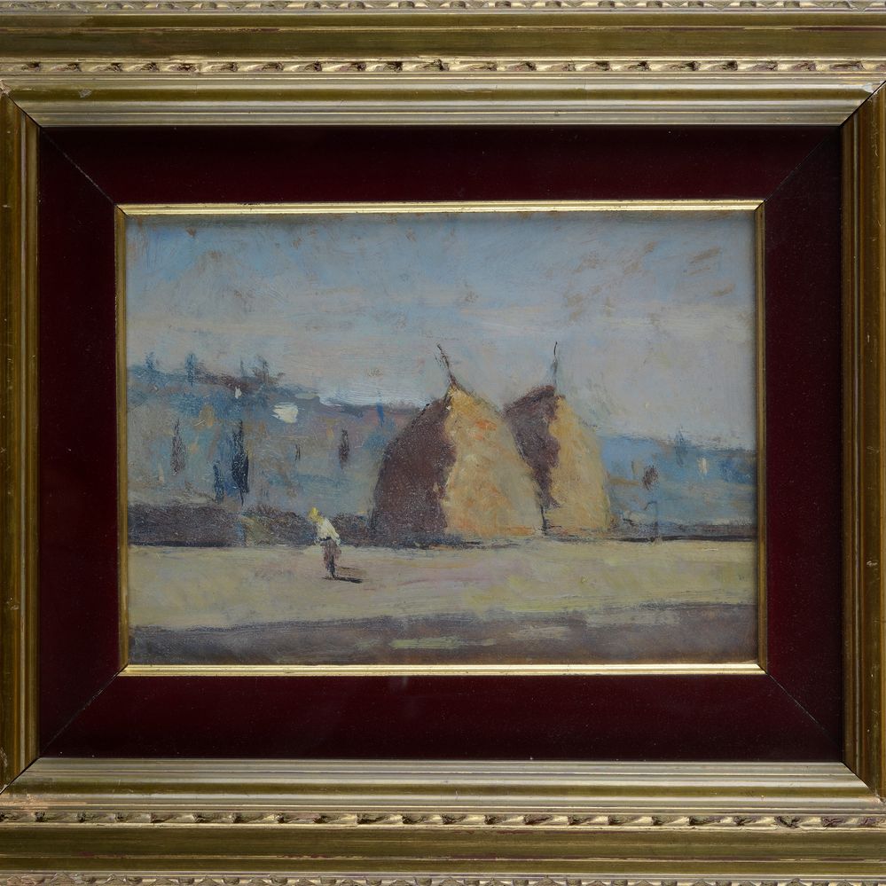 Ludovico Tommasi - Paesaggio con Pagliai e Figura