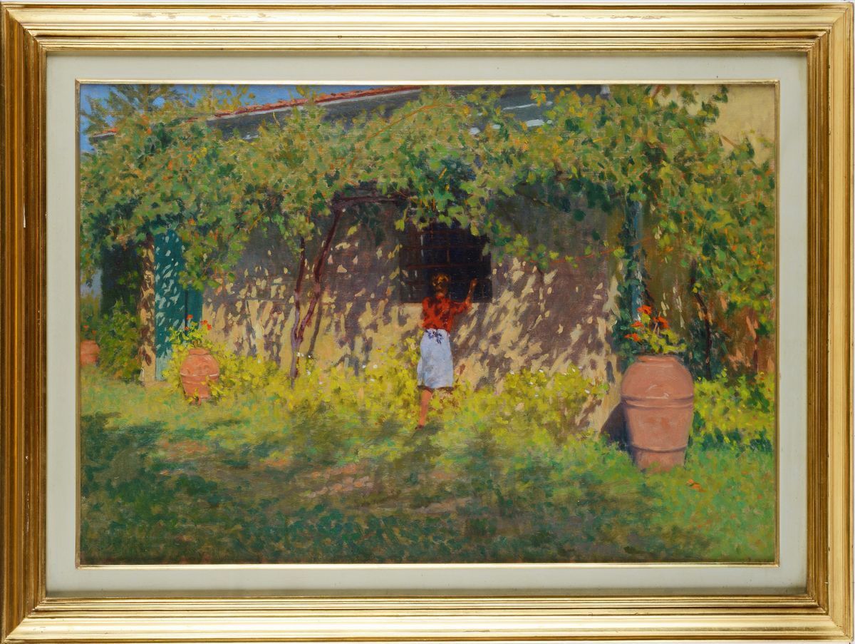 Giorgio Kienerk - Sotto la Pergola D'uva (fauglia)