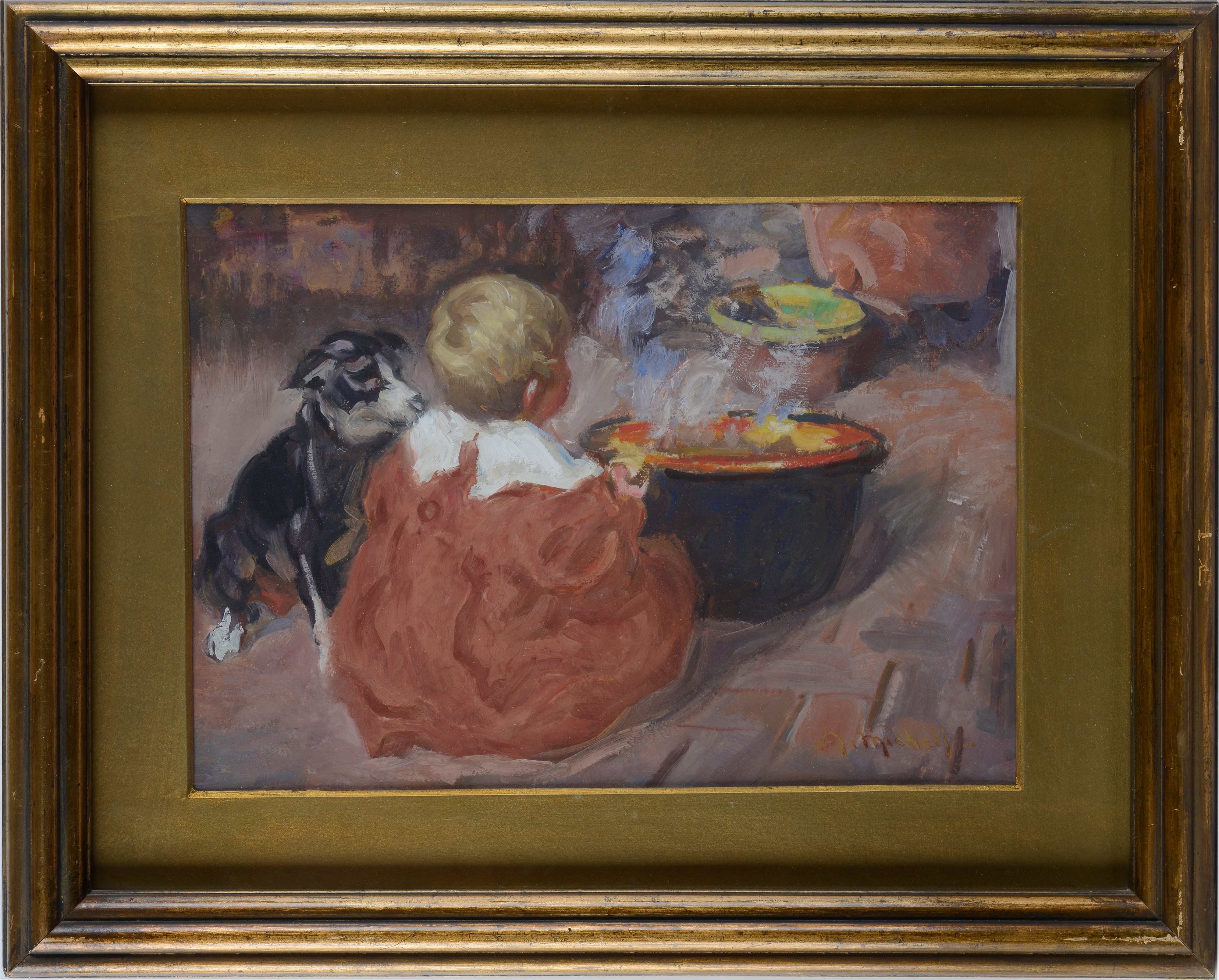 Alberto Micheli - Bambino con Cane