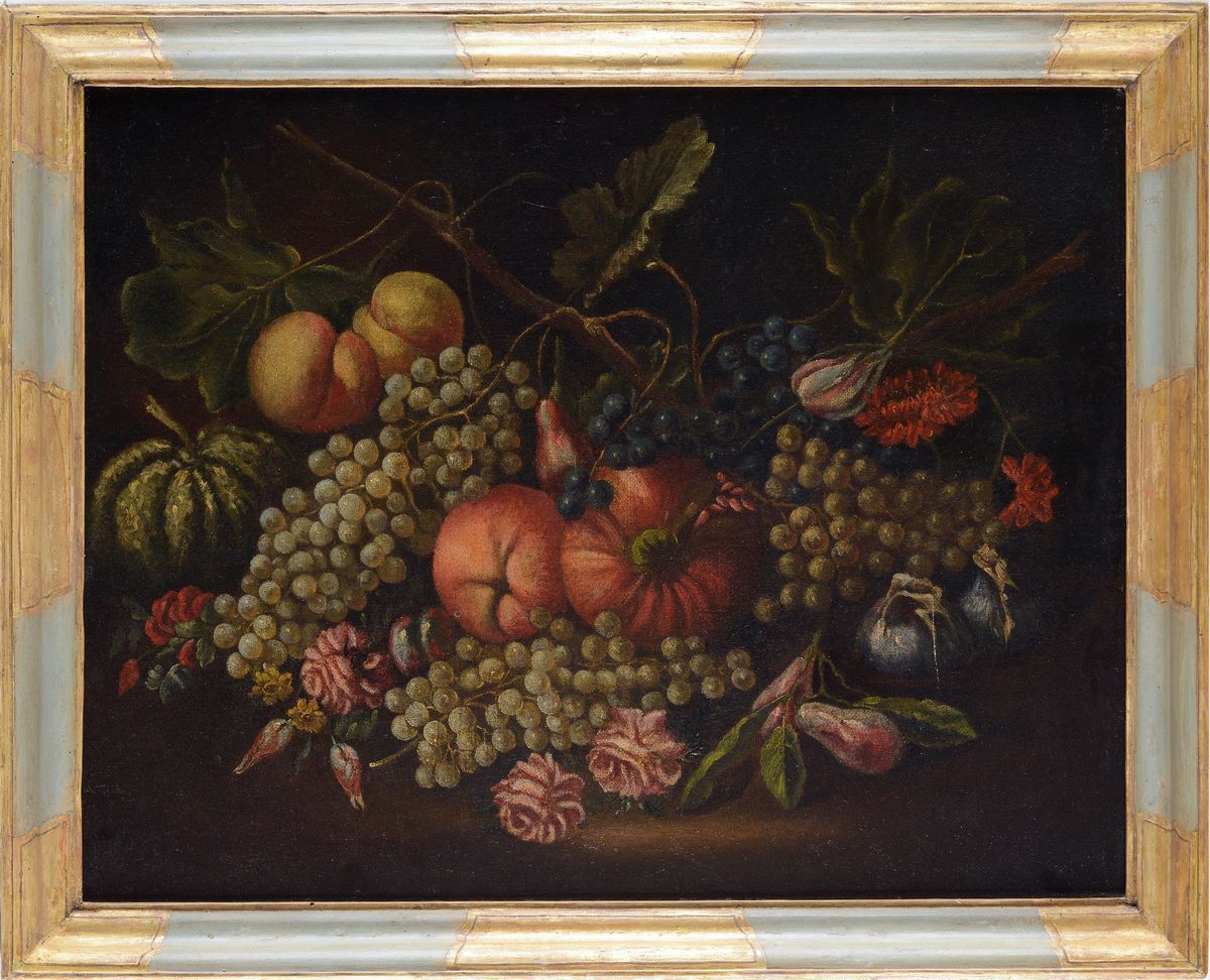 Scuola Lombarda, XVIII Sec. - Coppia di Nature Morte