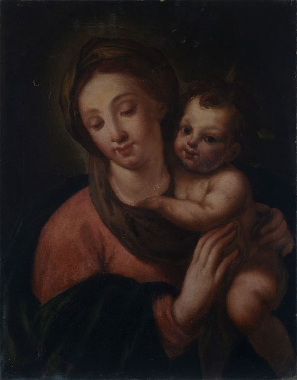 Scuola Emiliana, XVII sec. - Madonna con Bambino