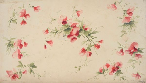 Emilie Vouga : Pois de senteur  - Litografia - Asta ANTIQUARIATO - I - Galleria Pananti Casa d'Aste