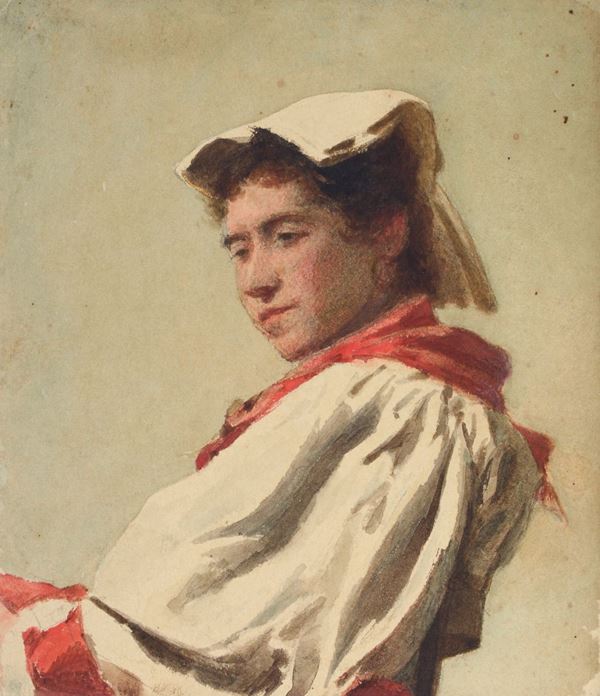 Anonimo, XIX sec. - Portrait of a commoner