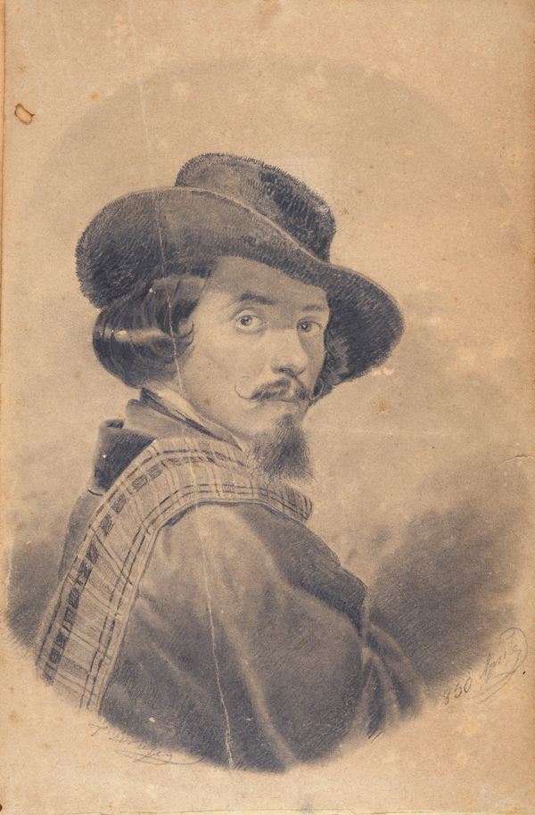 Anonimo, XIX sec. : Portrait of the Marquis Ceva del Noceto  (1830)  - Pencil on paper - Auction ANTIQUES - I - Galleria Pananti Casa d'Aste
