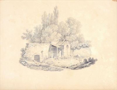 Paesaggio con Alberi e Ruderi