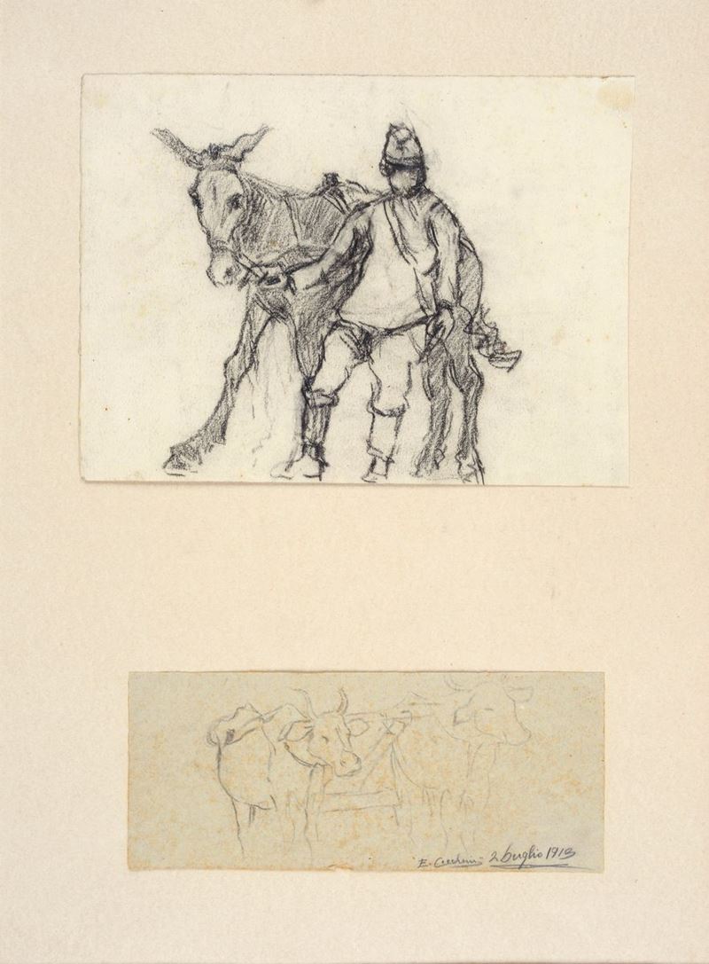 Enzo Ceccherini - Lotto Composto da Due Disegni