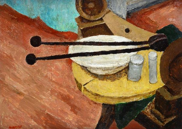 Fausto Pirandello - Still life with springs