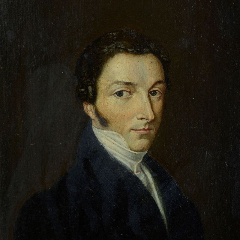 Anonimo, XIX Sec. - Ritratto Virile