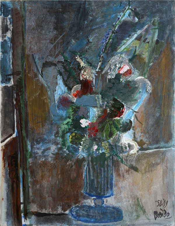 Gastone Breddo - Vase with flowers
