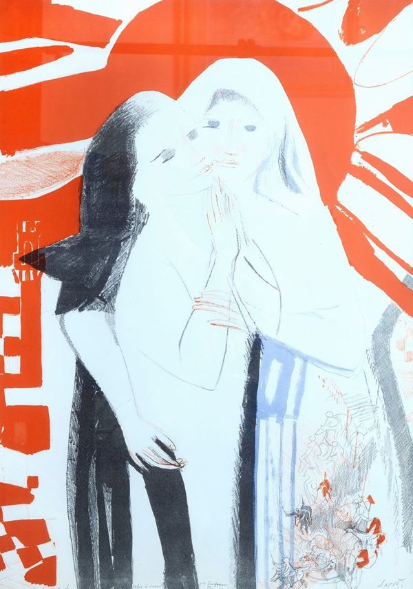 Bruno Saetti - Banner of the Palio of Siena