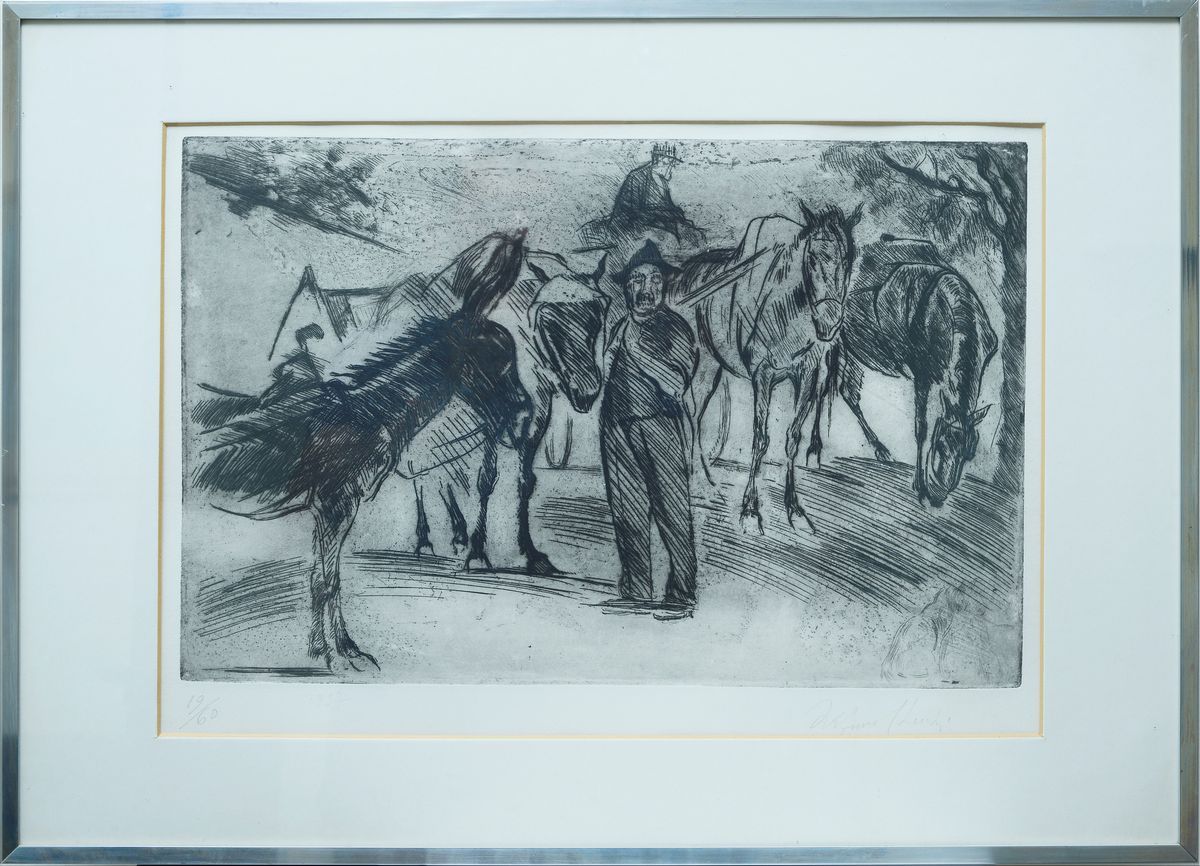 Arturo Checchi - Figure con Muli