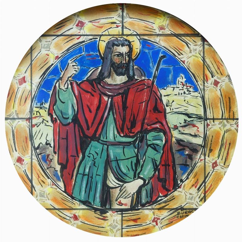 Bruno Buracchini - Cristo (studio per Vetrata)