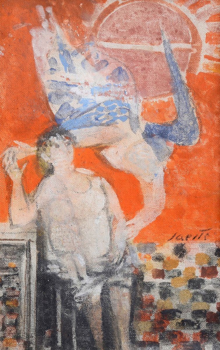 Bruno Saetti - La Madre (bozzetto per Affresco Omaggio a Michelangelo)