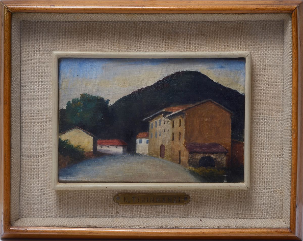Nino Tirinnanzi - Paesaggio Toscano con Cacciatore