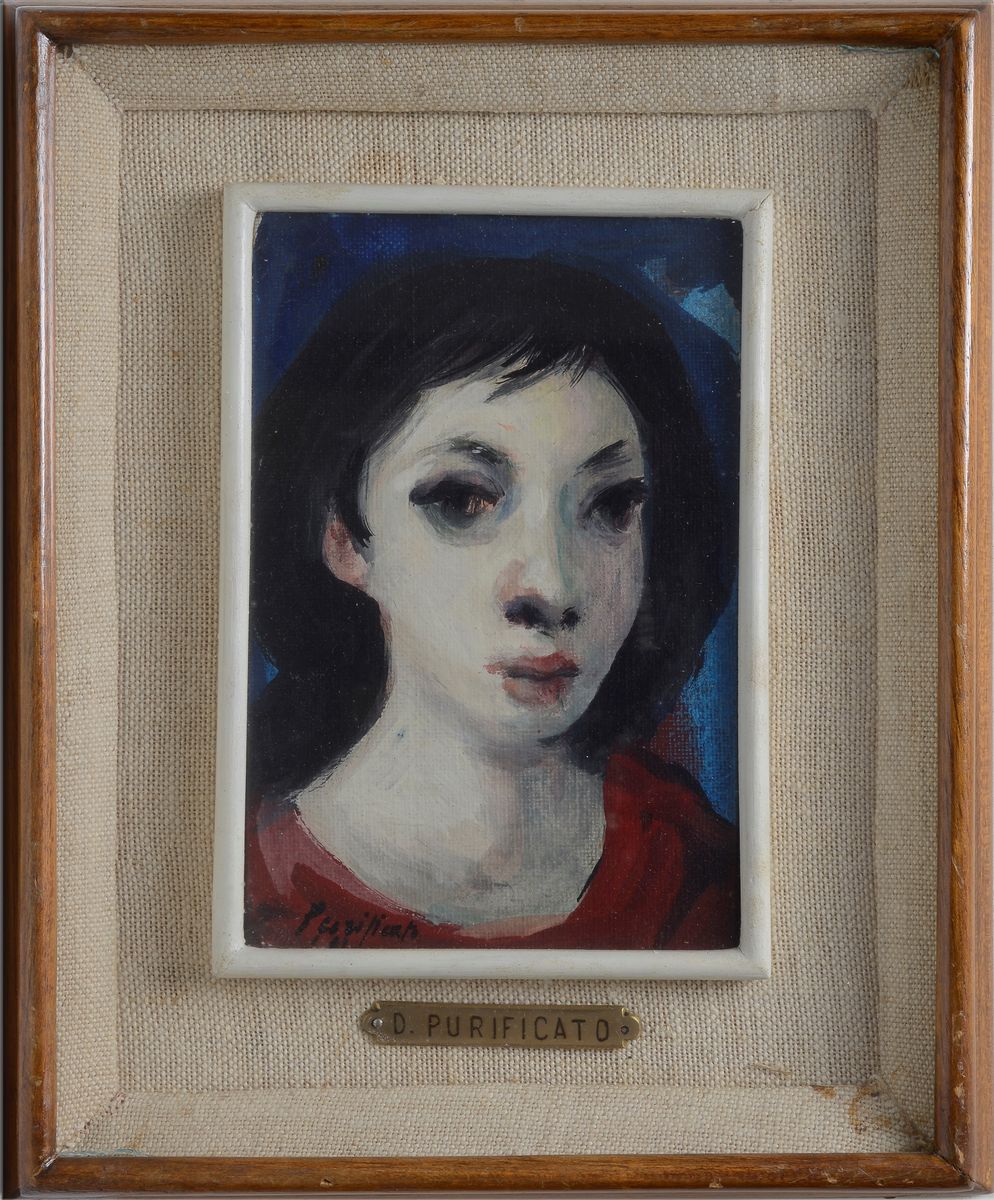 Domenico Purificato - Ragazza con il Golfino Rosso