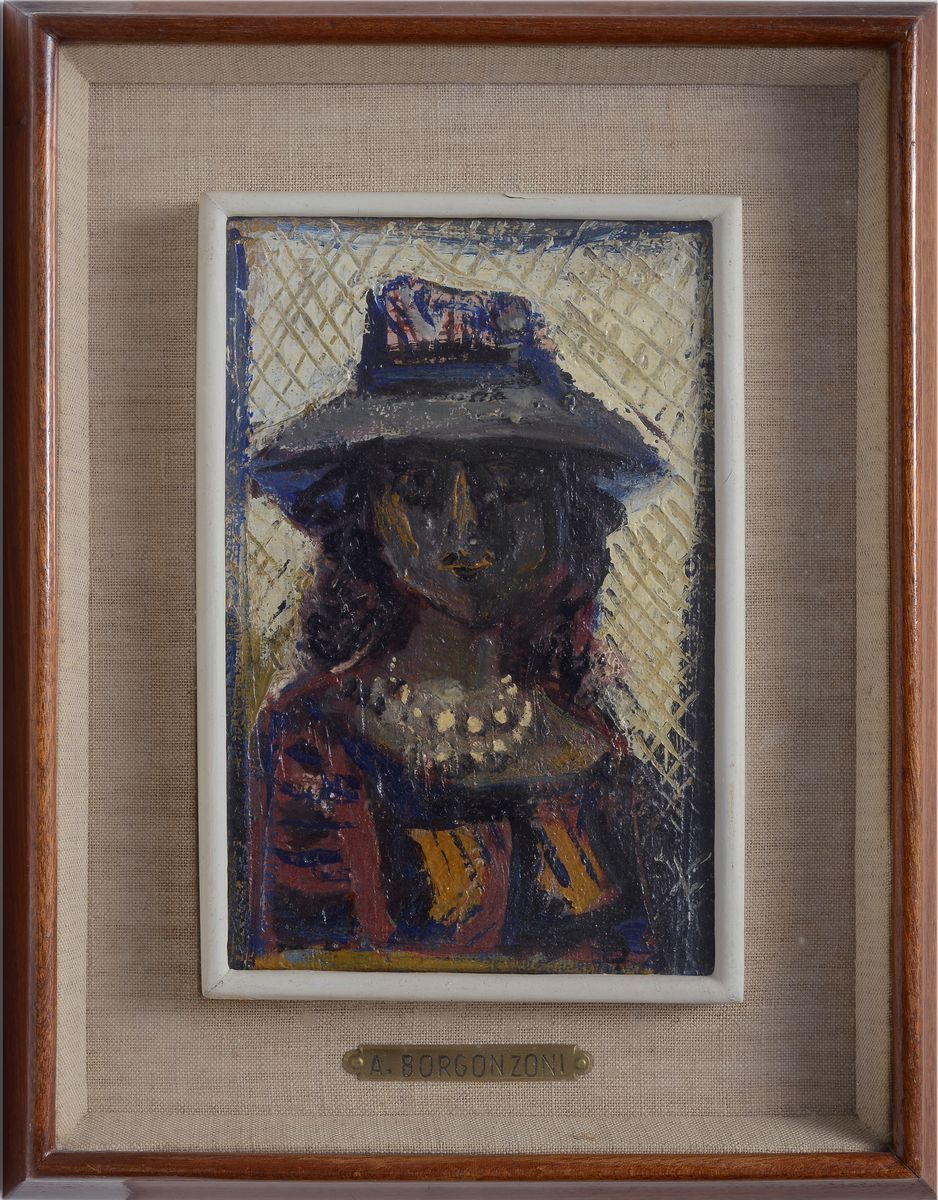 Aldo Borgonzoni - Donna con Cappello