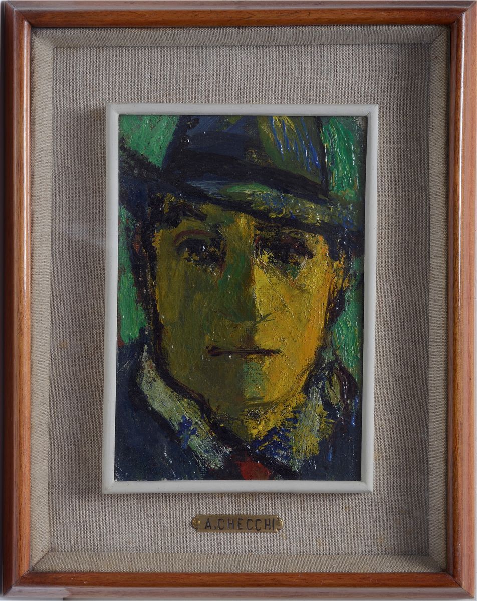 Arturo Checchi - Autoritratto con Cappello