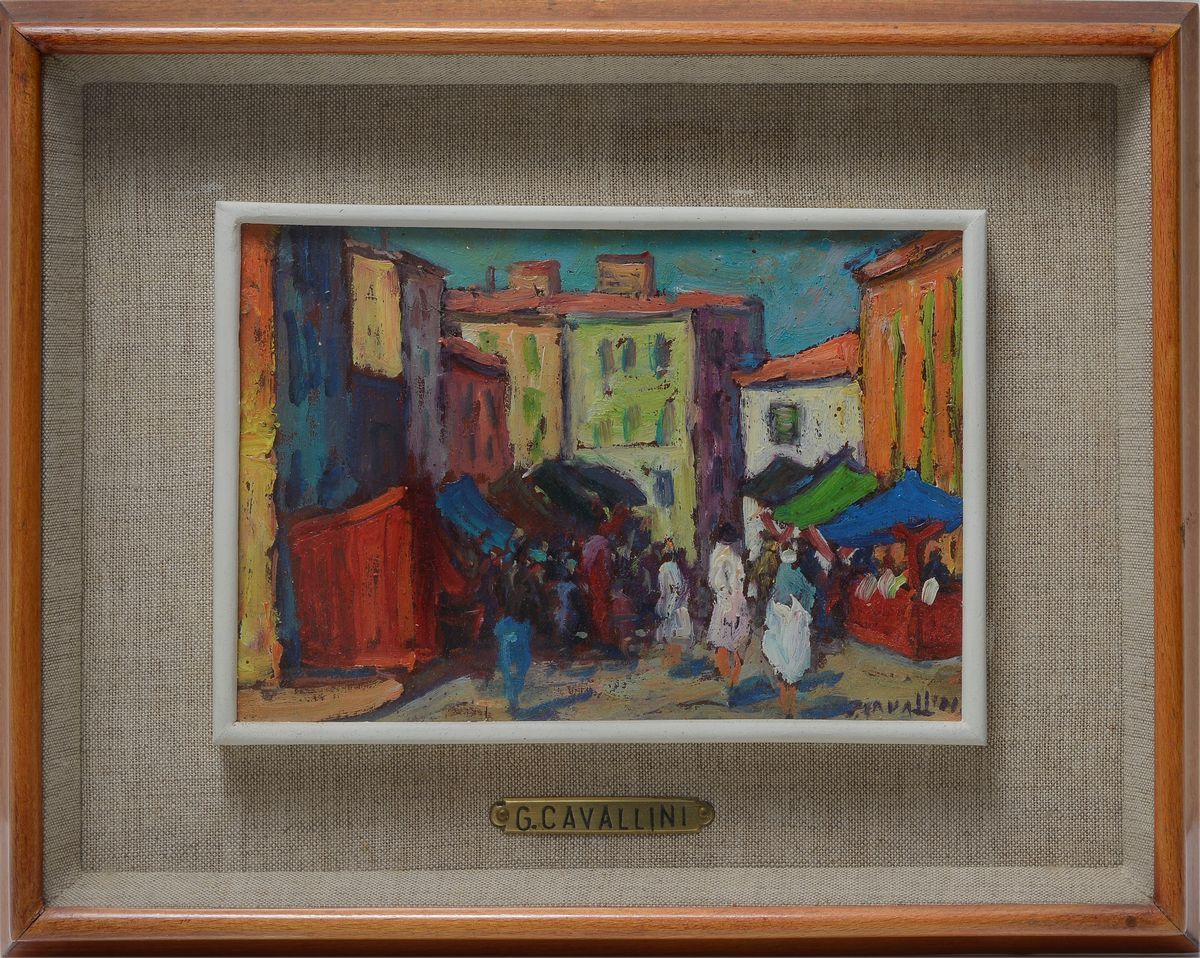 Giuseppe Cavallini - Mercato a Livorno