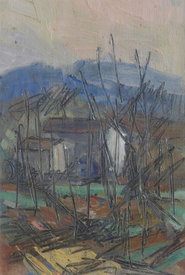 Quinto Martini - Landscape with houses