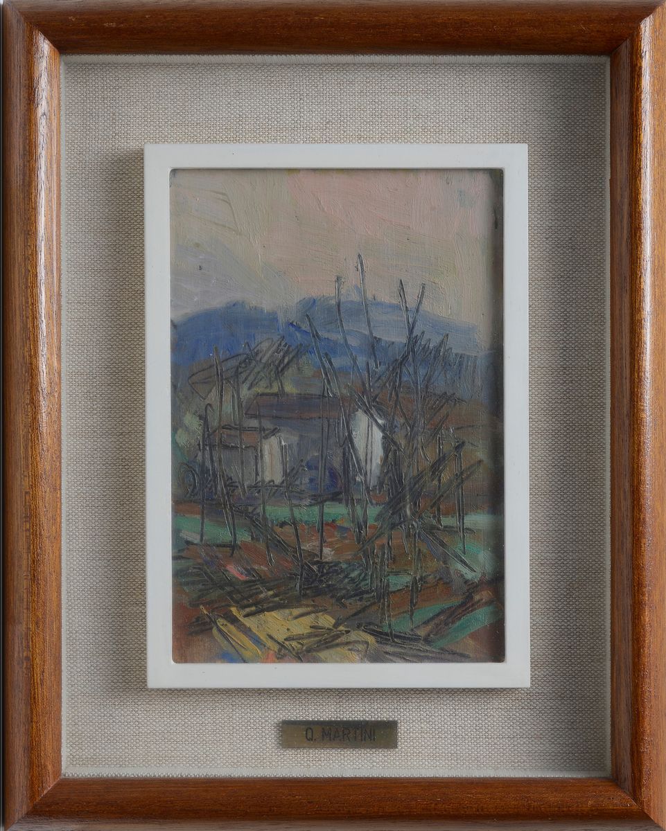 Quinto Martini - Paesaggio con Case