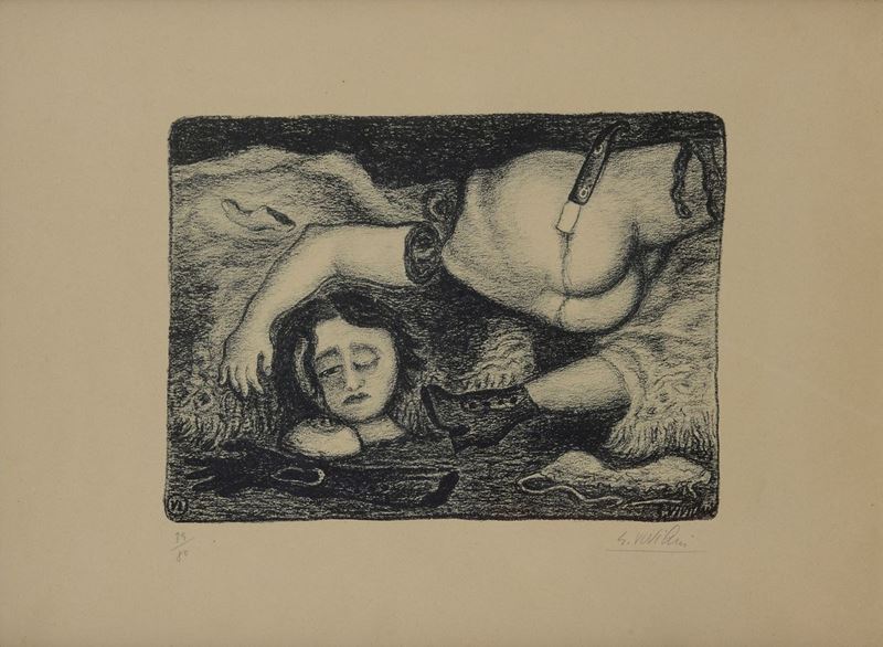 Giuseppe Viviani - Tavola Vi (dalla Cartella Romanzo Nero)