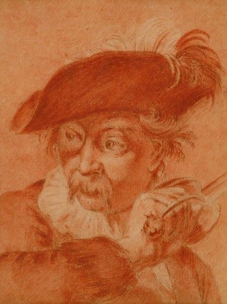 Anonimo, XIX sec. : Volto  - Auction AUTORI DEL XIX E XX SEC - Galleria Pananti Casa d'Aste