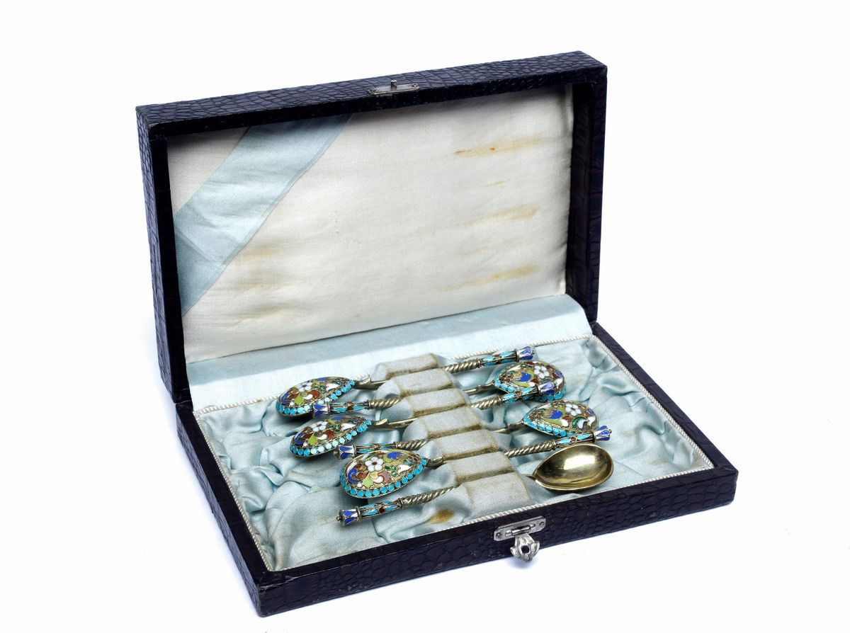 Sei Cucchiaini Cloisonné
