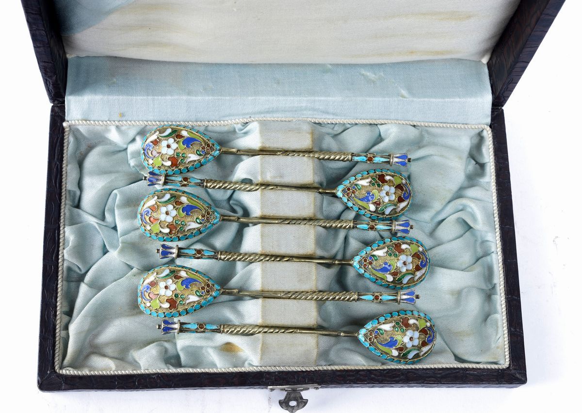 Sei Cucchiaini Cloisonné