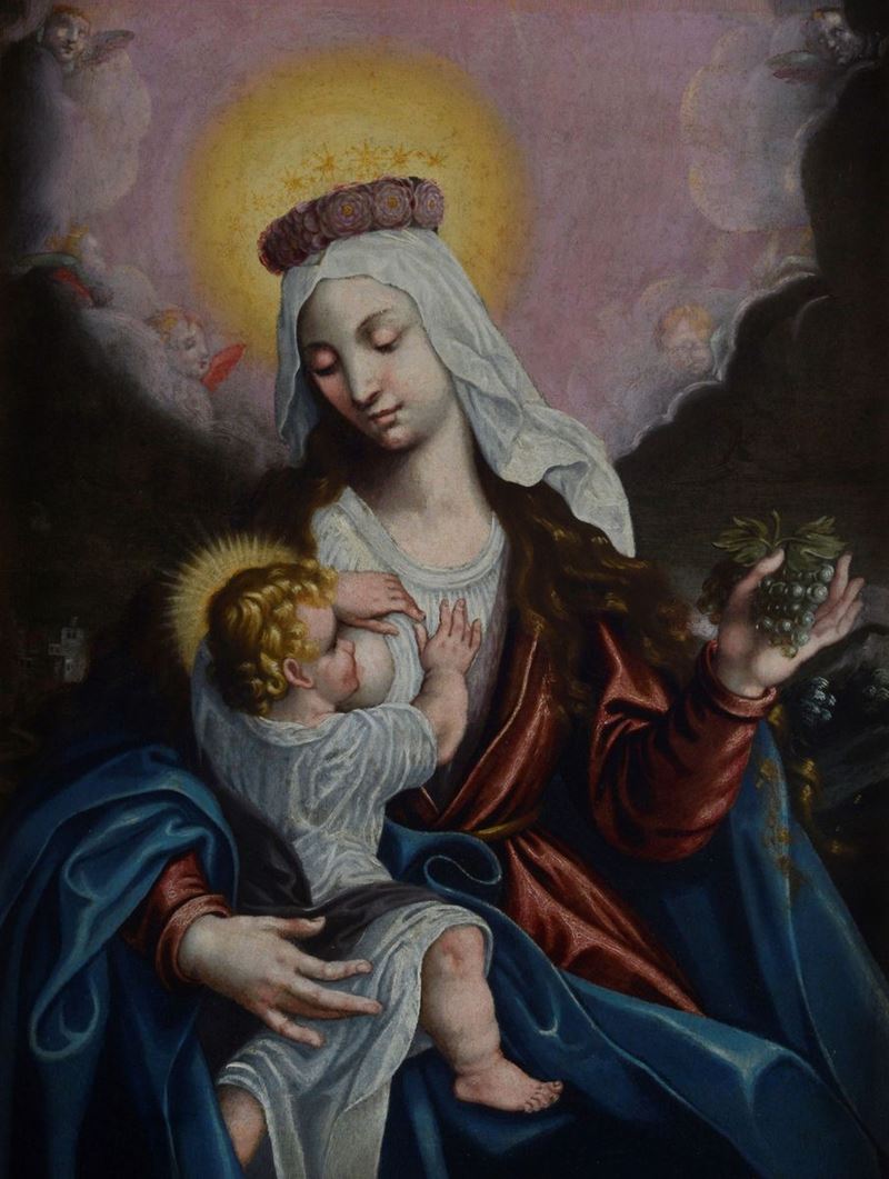 Attr. a Pietro Mera - Madonna Col Bambino