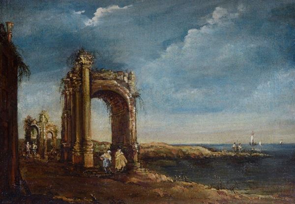 Attr. a Giovanni Antonio Guardi - Paesaggio