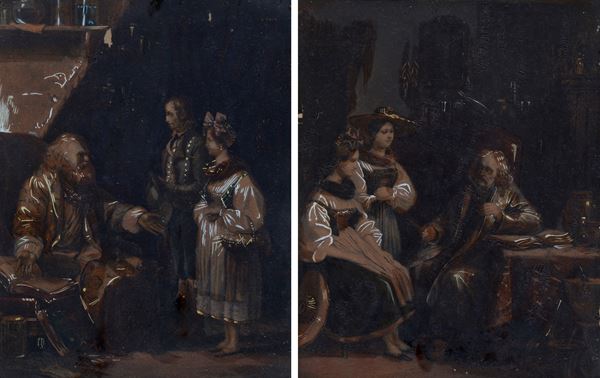 Anonimo, XIX sec. - Scene tratte dai Promessi Sposi