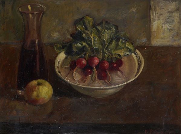 Umberto Mariotti - Still life with radishes