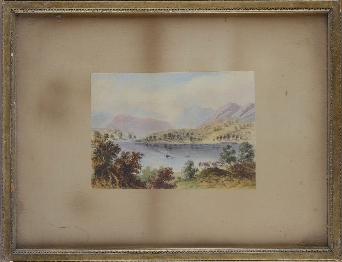 Anonimo, XIX Sec. - Paesaggio Lacustre