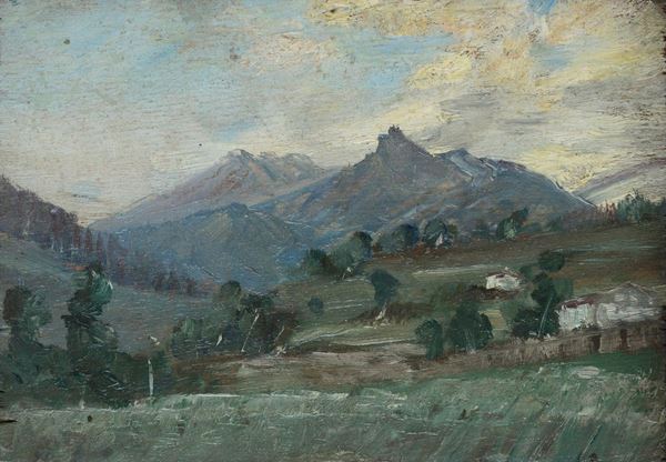 Anonimo, XX sec. - Mountain landscape