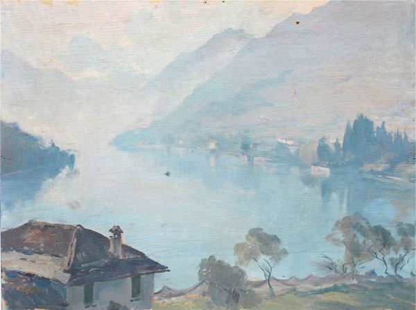 Anonimo, XIX sec. - Lake landscape