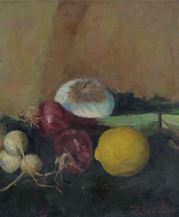 Anonimo, XX sec. : Still life  - Oil on wood - Auction FROM A MILANESE COLLECTION - Galleria Pananti Casa d'Aste